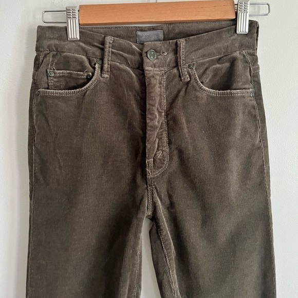 Mother Chic Boho High Waisted Ankle Chew Corduroy in Taupe - Picture 9 of 13